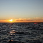 First sunset at sea off Washington