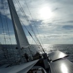 Gunkholeling is magnificent with tradewind sailing in between (enroute to Fatu Hiva)