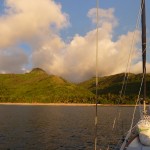 Beautiful view from the boat at Hanamoanoa