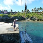 Niue dinghy crane